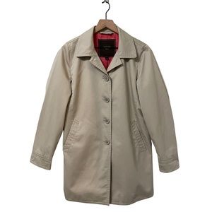 Coach Button Down Beige Trench Coat Size Medium